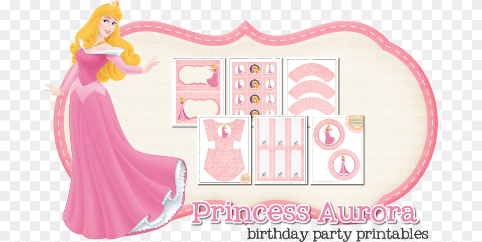 Princess Aurora Printable Kit Princess Aurora Party Printable, Figurine, Adult, Person, Female Free Png