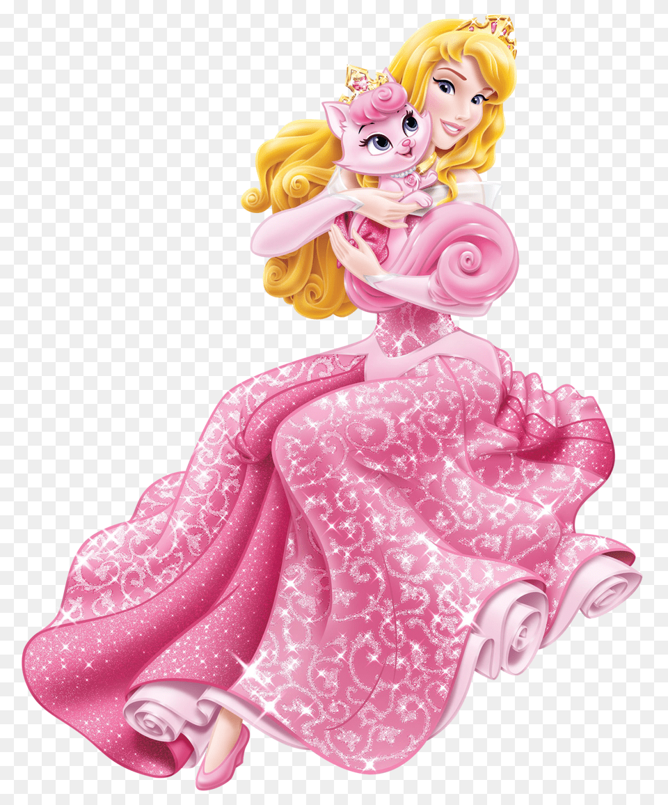 Princess Aurora Transparent Image Disney Princess With Pets, Lamp, Person Free Png Download