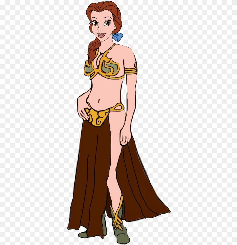 Princess Belle Wearing Leiaquots Metal Bikini By Darthraner83 Princess Tiana In A Bikini, Adult, Person, Female, Cartoon Png