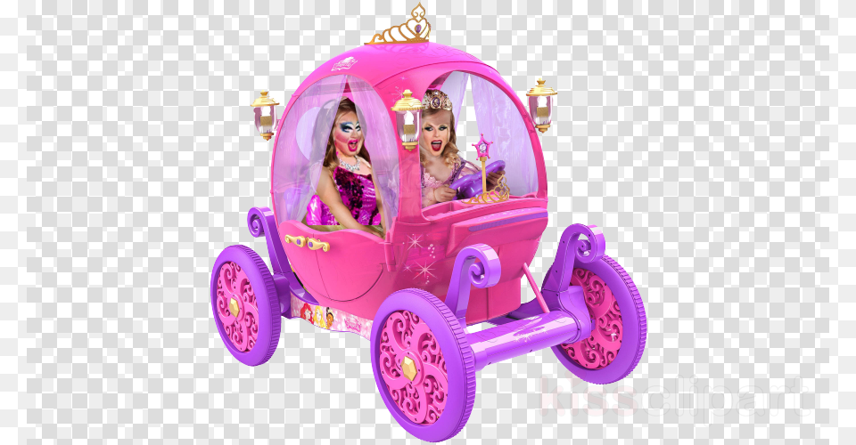 Princess Carriage Power Wheels Clipart Car Power Wheels Princess Kids Car, Figurine, Adult, Wedding, Person Png