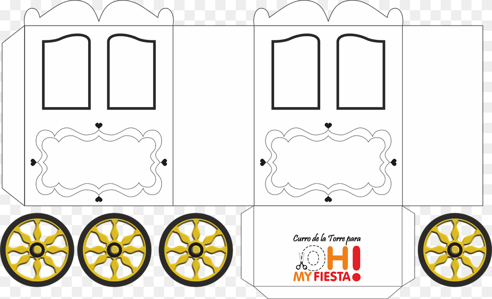 Princess Carriage Shaped Box Circle, Alloy Wheel, Vehicle, Transportation, Tire Png Image