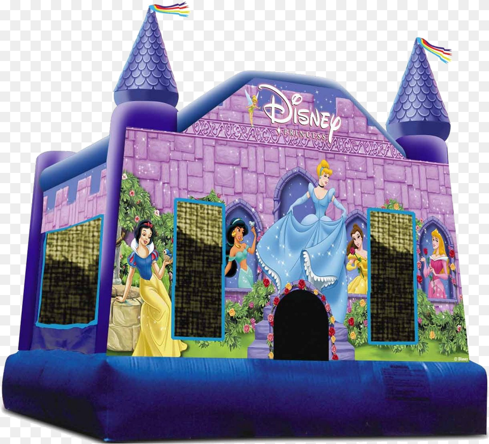 Princess Castle Disney Princess Moon Bounce, Inflatable, Adult, Bride, Female Png Image
