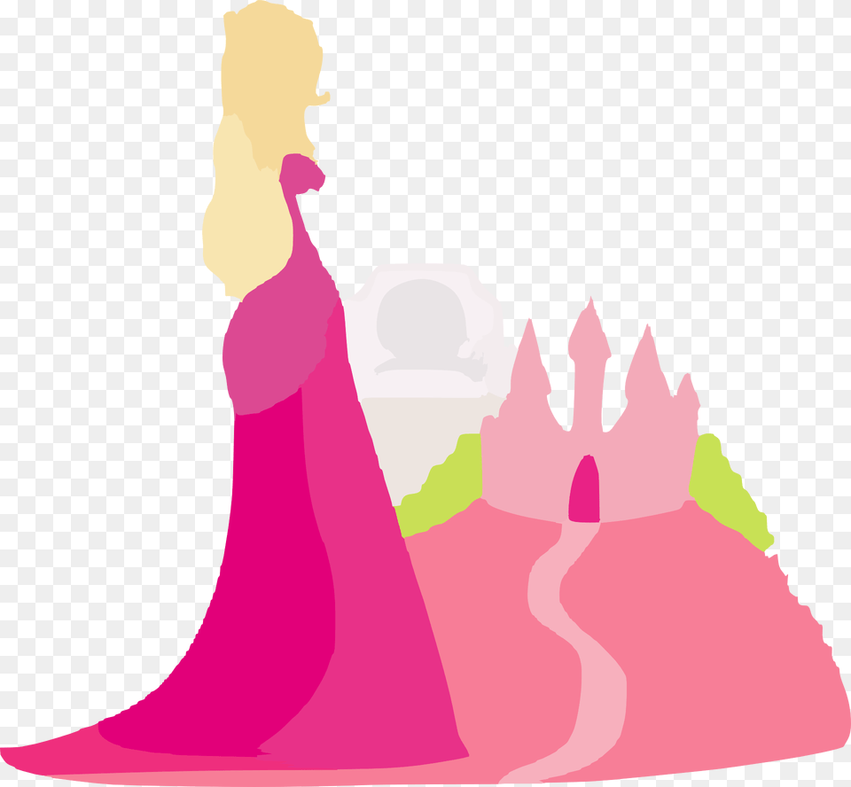 Princess Castle Fairy Tale Free Photo Prince Princess With Castle Clipart Scenery, Clothing, Dress, Fashion, Formal Wear Png