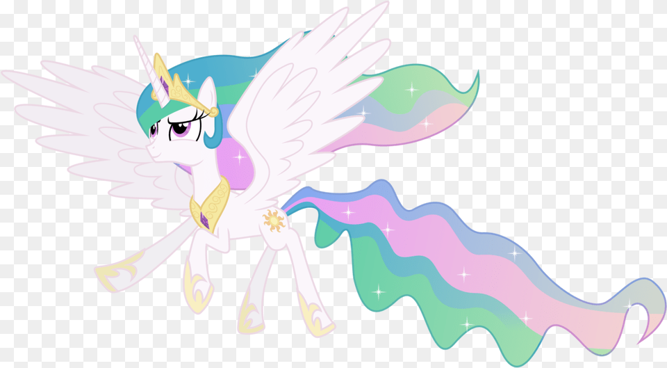 Princess Celestia In Flight By 90sigma D52thpf Poni Princessi Tvajlajt Selestiya I Luna, Face, Head, Person, Animal Png Image