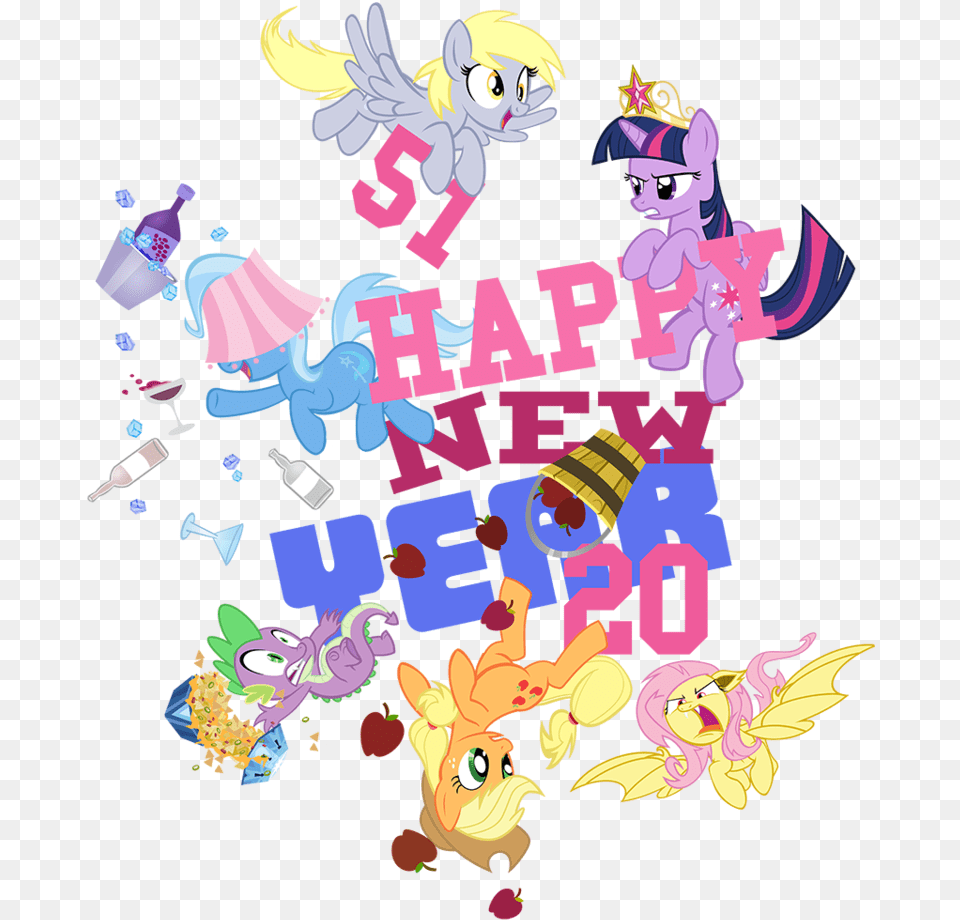 Princess Celestia Princess Luna Rainbow Dash Applejack My Little Pony Happy New Year, Art, Graphics, Purple, Baby Free Transparent Png