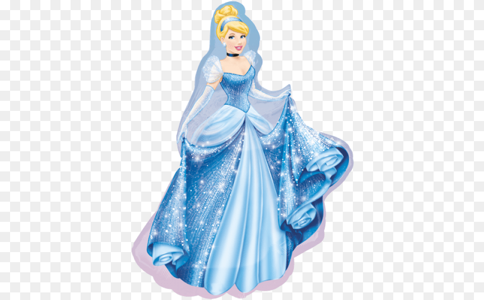 Princess Cinderella Supershape 33 Inch Balloon Anagram Cinderella Foil Balloon, Clothing, Dress, Figurine, Gown Free Png Download