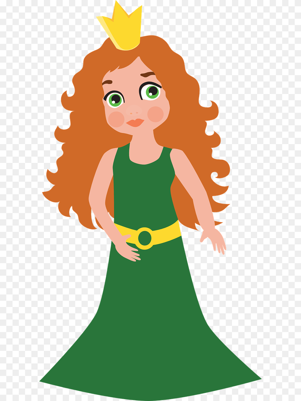 Princess Clipart Green, Clothing, Costume, Person, Cartoon Free Png