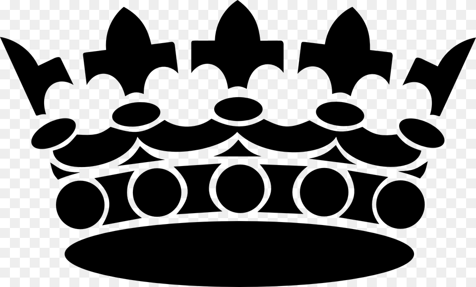 Princess Crown Clipart Black King Crown, Gray Free Transparent Png