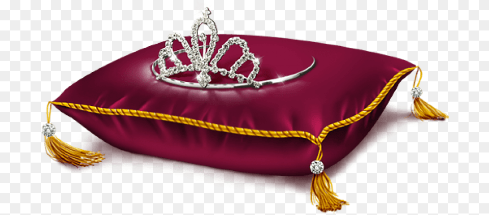 Princess Crown Crown On A Pillow, Accessories, Cushion, Home Decor, Jewelry Free Png Download