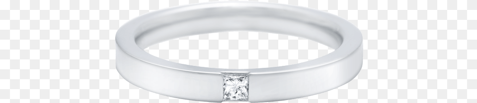 Princess Cut Single Diamond Wedding Band, Accessories, Jewelry, Platinum, Ring Png