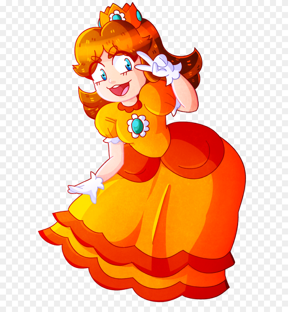 Princess Daisy, Baby, Person, Cartoon, Face Free Png Download