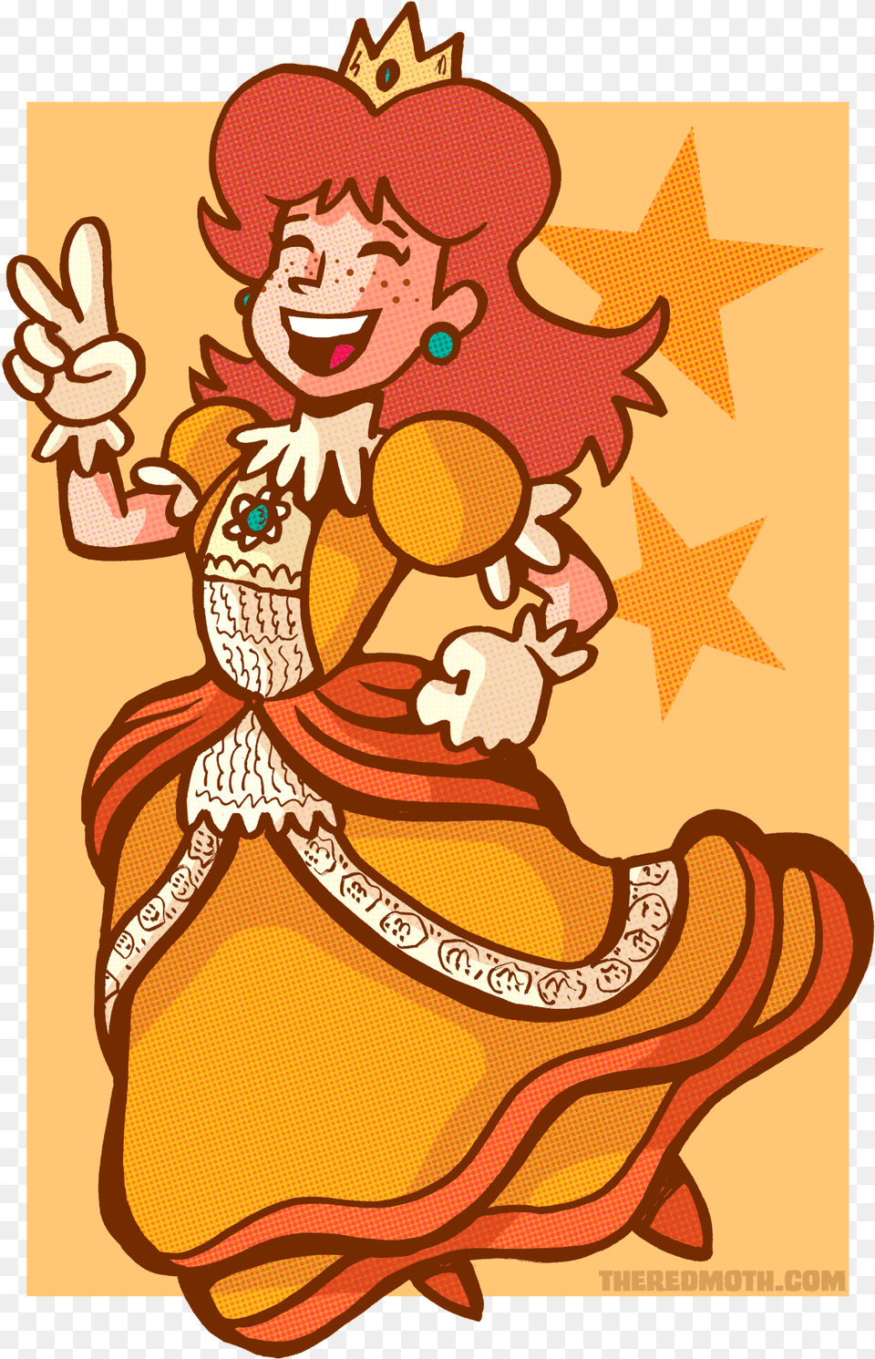 Princess Daisy Cartoon, Baby, Person, Dancing, Leisure Activities Png Image