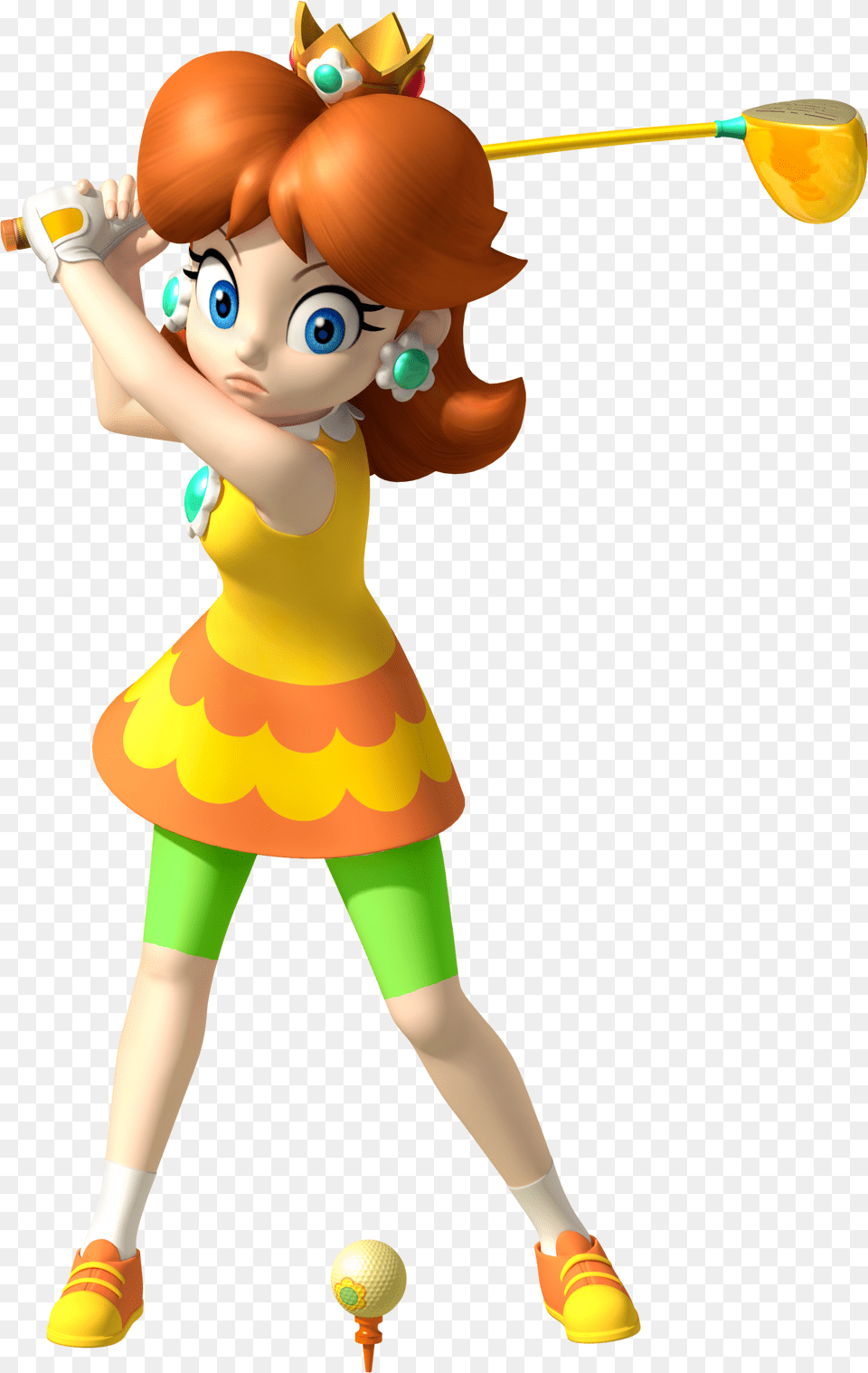 Princess Daisy Golf Forme Daisy Mario, Baby, Person, Face, Head Free Png