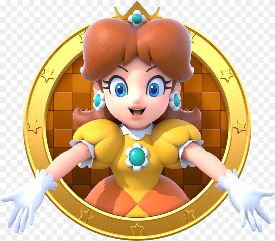 Princess Daisy Super Mario Party, Doll, Face, Head, Person Png Image