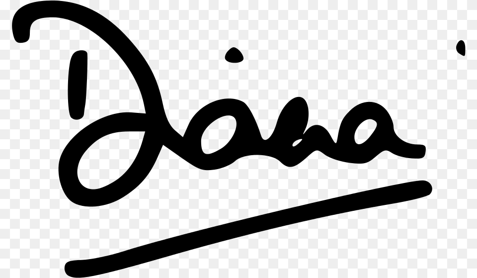 Princess Diana Signature, Gray Free Png Download