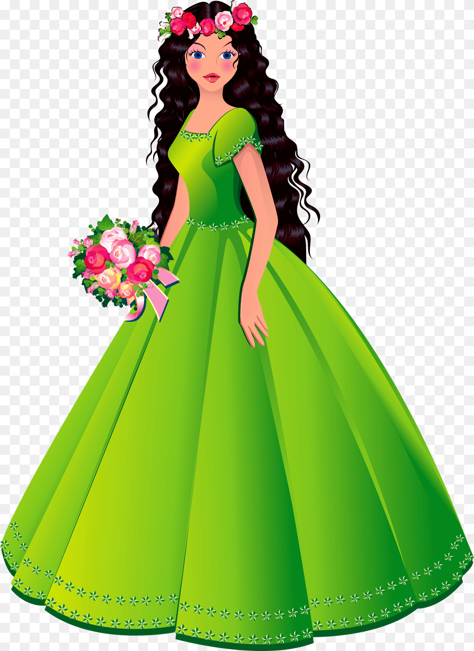 Princess Dresses Clipart Disney Princess Barbie Cartoon, Flower Arrangement, Formal Wear, Flower, Gown Free Png Download