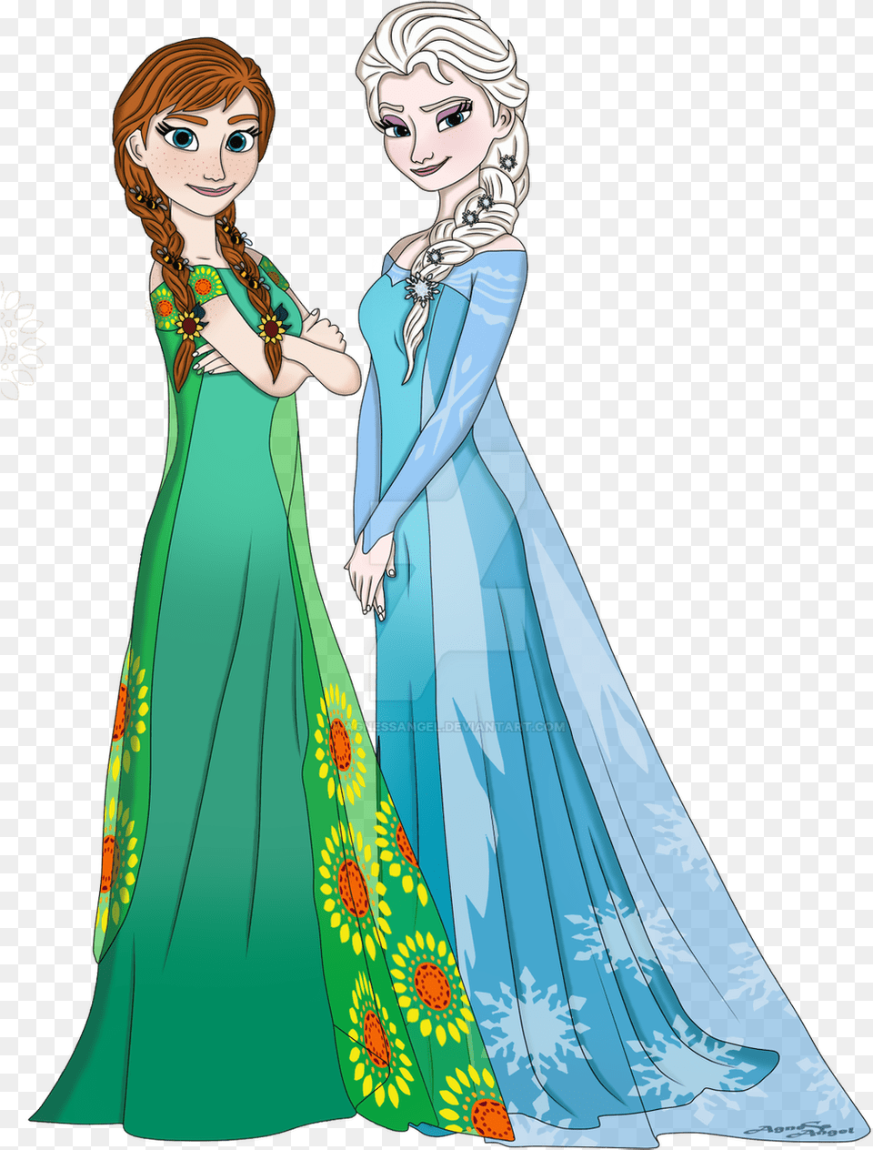 Princess Elsa Anna As Snow Queen, Clothing, Dress, Evening Dress, Fashion Png Image