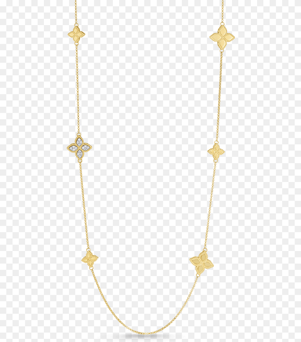 Princess Flower Station Diamond Necklace Necklace, Accessories, Jewelry Png Image