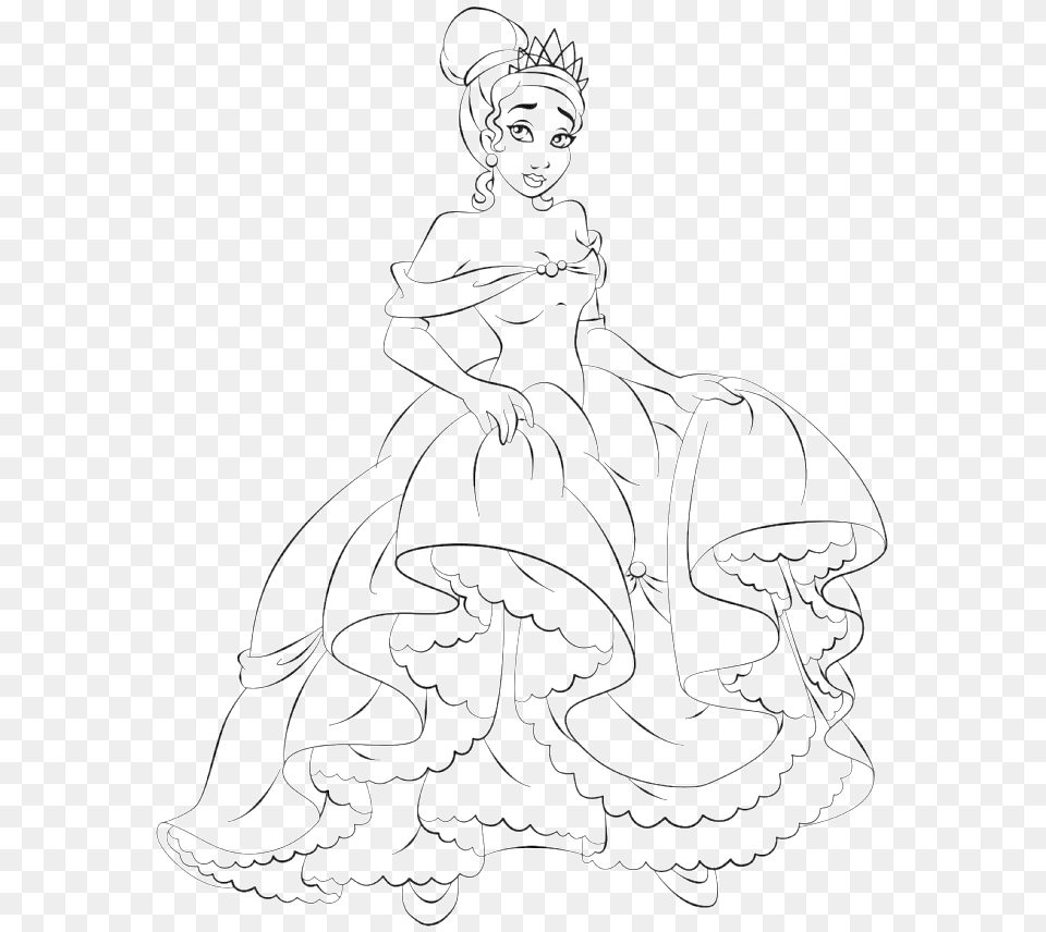 Princess Halloween Coloring Pages Princess And The Frog Coloring, Adult, Wedding, Person, Woman Png Image