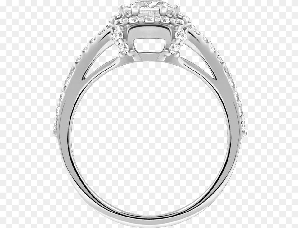 Princess Halo Ring Pre Engagement Ring, Accessories, Jewelry, Silver, Diamond Png