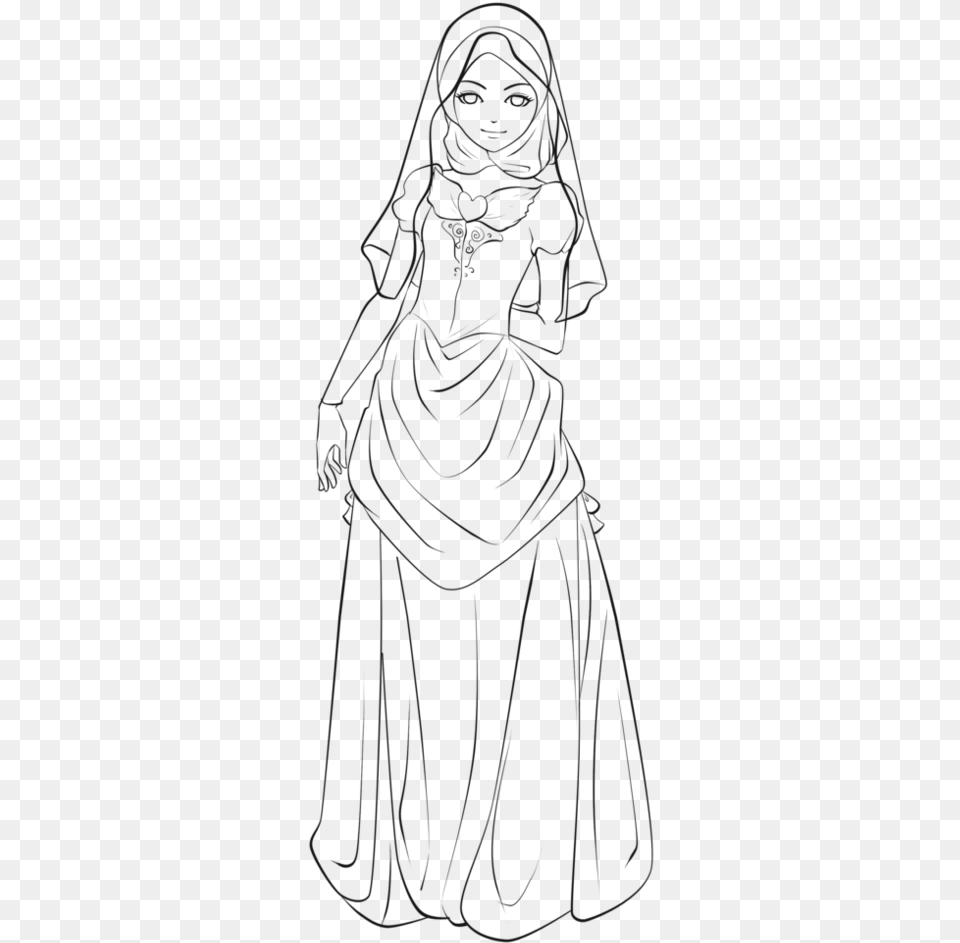 Princess Hijab Coloring Pages, Adult, Bride, Fashion, Female Png