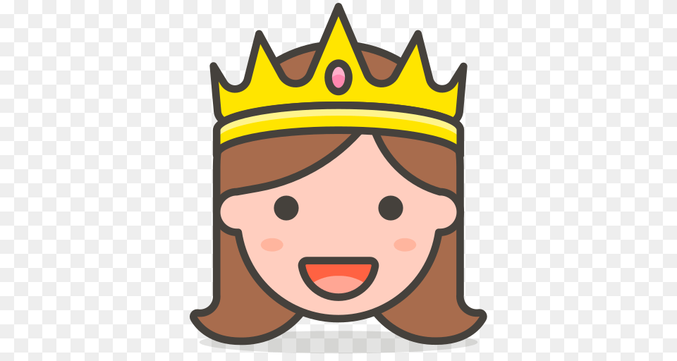 Princess Icon Free Of Free Vector Emoji, Accessories, Jewelry, Crown, Baby Png Image