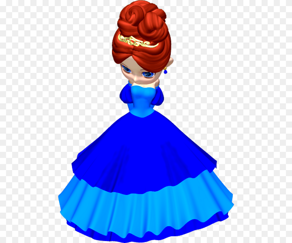 Princess In Blue Poser Clipart Blue Princess Clipart, Person, Doll, Toy, Face Png