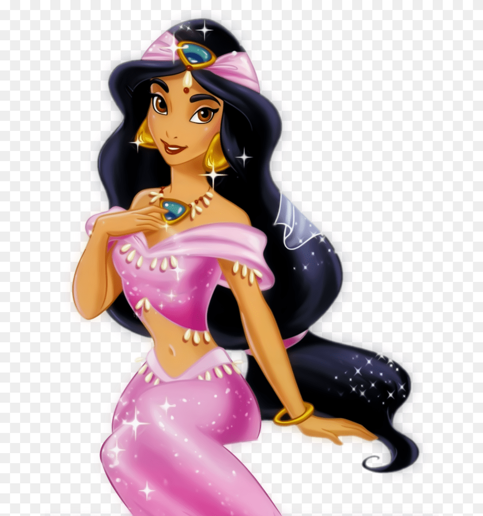 Princess Jasmine In Pink, Figurine, Person, Adult, Female Png