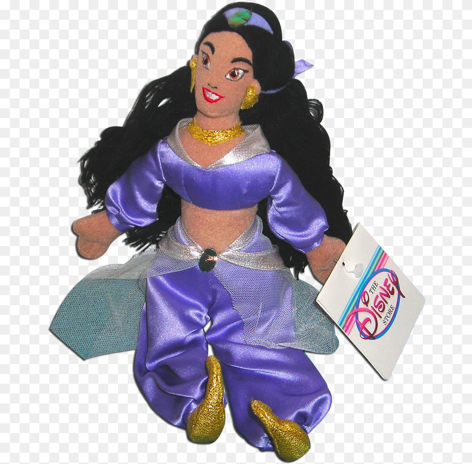 Princess Jasmine Original Disney Store Bean Bag Plush, Doll, Toy, Figurine, Face Free Png