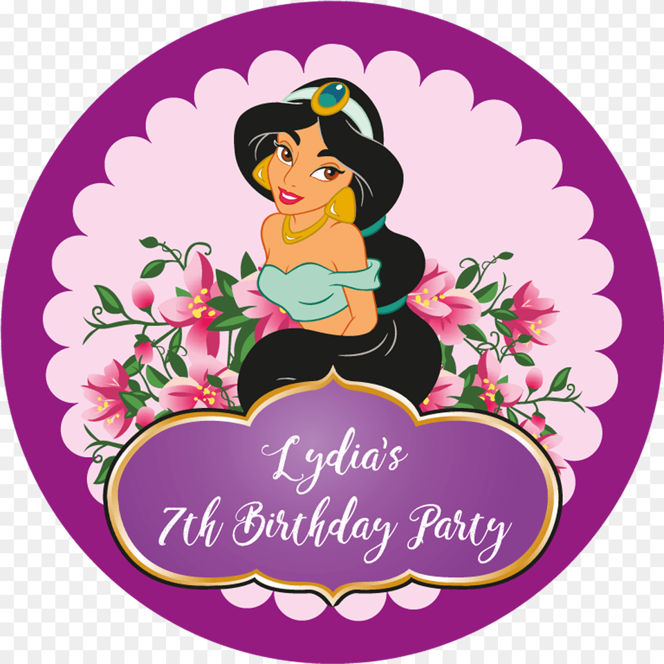 Princess Jasmine Party Box Stickers Republic Day 2020 Purple, Mail, Envelope, Greeting Card Free Png Download