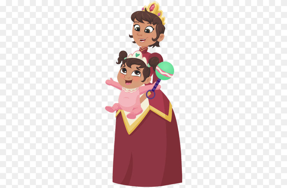 Princess Knight Nella S Mother Queen Mom Holding Norma Nella The Princess Knight Queen Mom, Baby, Person, Face, Head Png Image