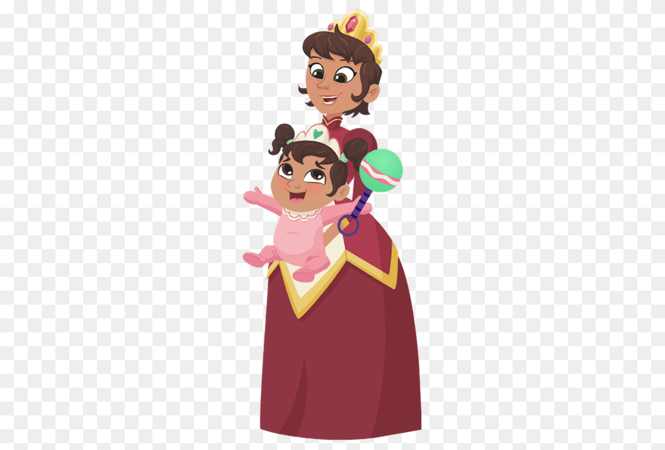 Princess Knight Nellas Mother Queen Mom Holding Norma, Face, Head, Person, Baby Png Image