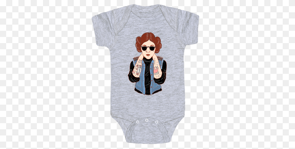 Princess Leia Baby Onesies Lookhuman, Clothing, T-shirt, Person, Accessories Free Png Download