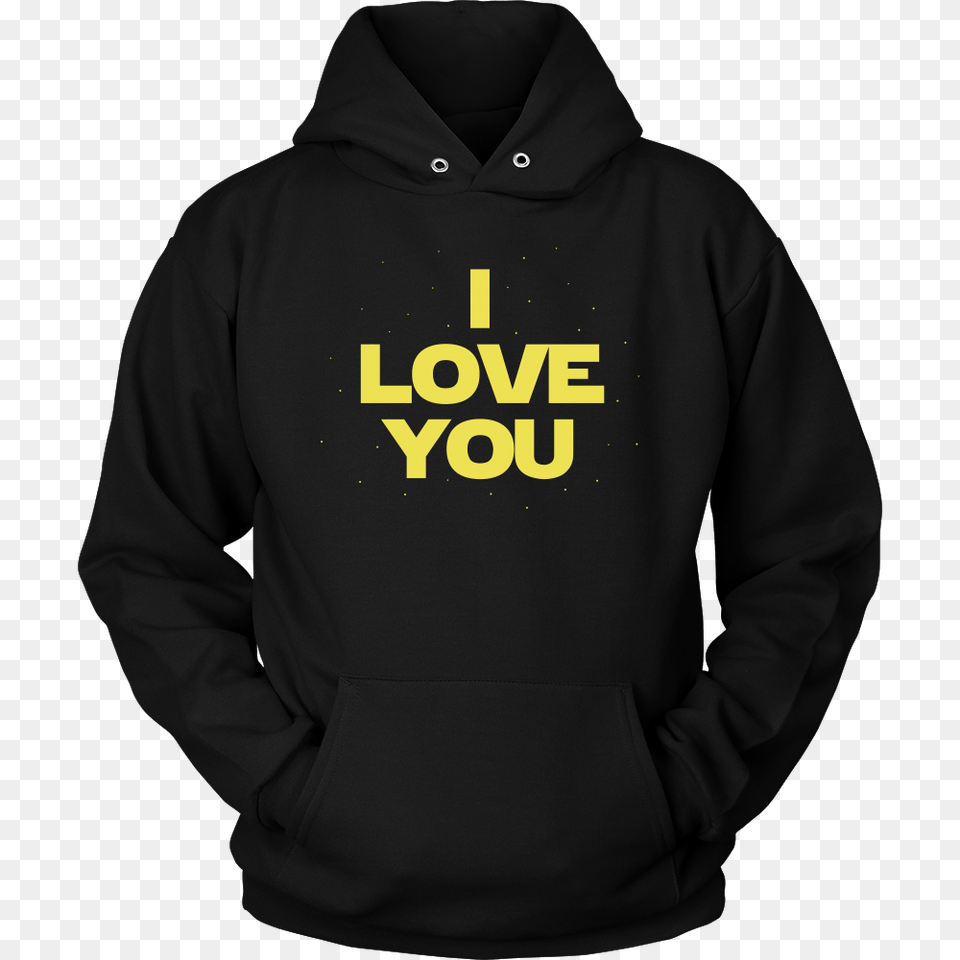 Princess Leia I Love You Hoodie Fishbiscuitdesigns, Clothing, Hood, Knitwear, Sweater Png Image