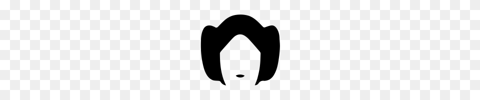 Princess Leia Icons Noun Project, Gray Free Png Download