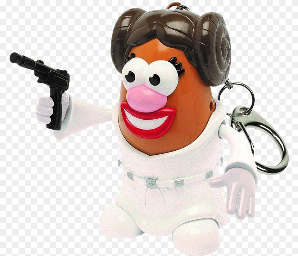 Princess Leia Poptaters 2 Keychain Mr Potato Head Star Wars, Figurine, Firearm, Gun, Handgun Free Png Download