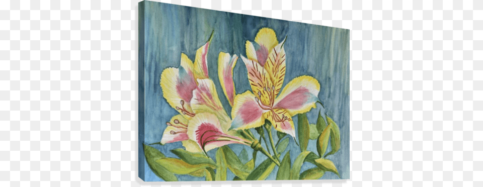 Princess Lily Watercolor Canvas Print Watercolor Painting, Art, Flower, Plant, Pattern Free Transparent Png