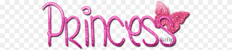 Princess Logo, Purple, Glitter Png