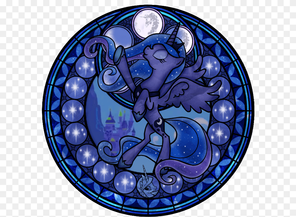 Princess Luna Stained Glass Luna Stained Glass, Art, Stained Glass Free Png Download