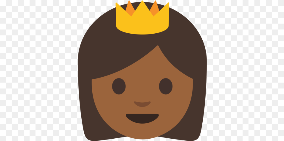 Princess Medium Dark Skin Tone Emoji World Emoji Day, Accessories, Clothing, Hat, Crown Png Image