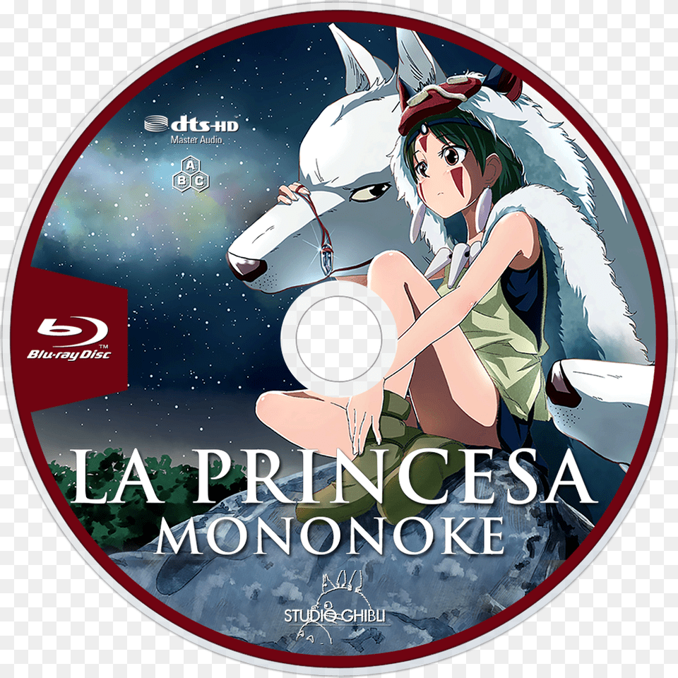 Princess Mononoke Bluray Disc Image Princess Mononoke Princess Mononoke Wallpaper 4k, Disk, Dvd, Adult, Face Free Png