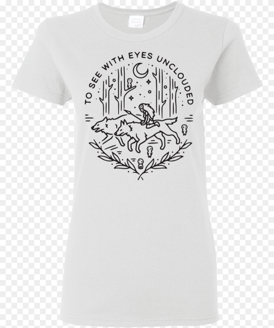 Princess Mononoke To See With Eyes Unclouded Shirt Mononoke To See With Eyes Uncloud, Clothing, T-shirt Free Transparent Png