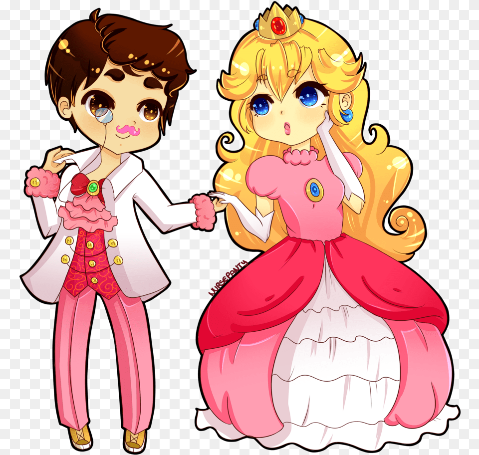 Princess Peach And Prince Markiplier By Nursepanty D7vo4bg Princess Peach And Prince Mario, Book, Publication, Comics, Baby Png