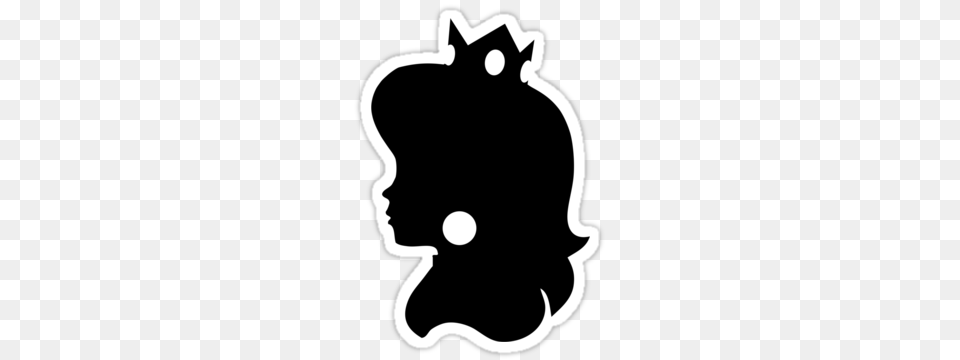 Princess Peach Clipart Black And White, Stencil, Silhouette, Ammunition, Grenade Free Png