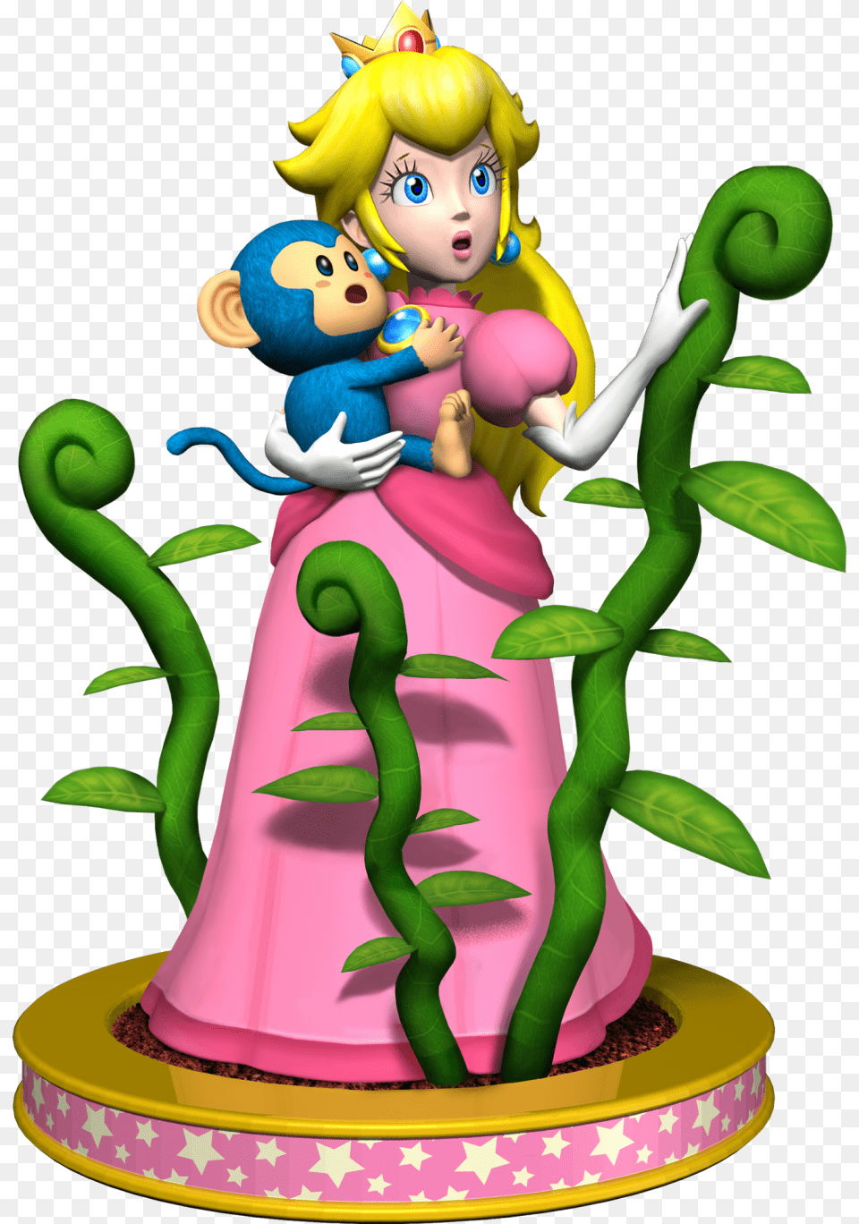 Princess Peach Clipart Mario Party Download, Elf, Birthday Cake, Cake, Cream Png
