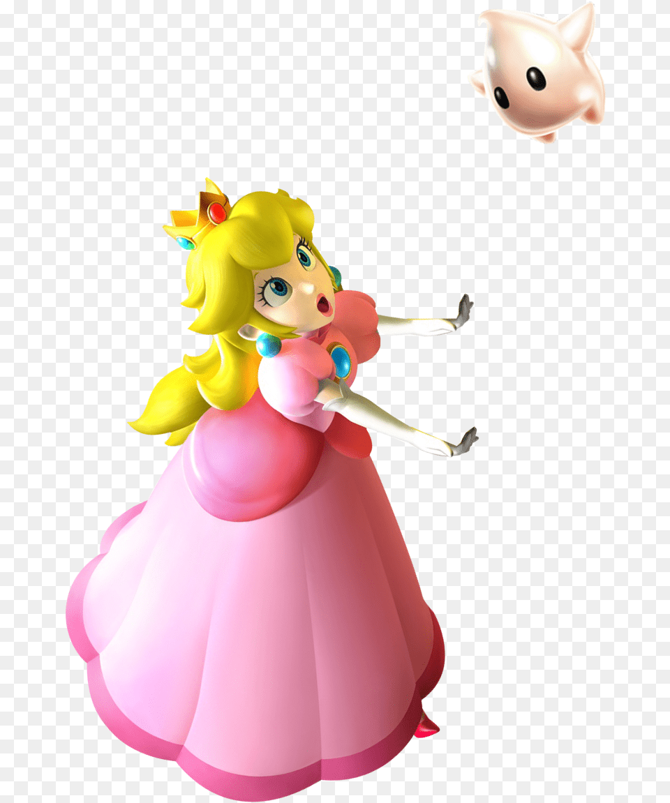 Princess Peach Clipart Super Mario Galaxy Princess Peach In Super Mario Galaxy, Baby, Figurine, Person, Face Free Png