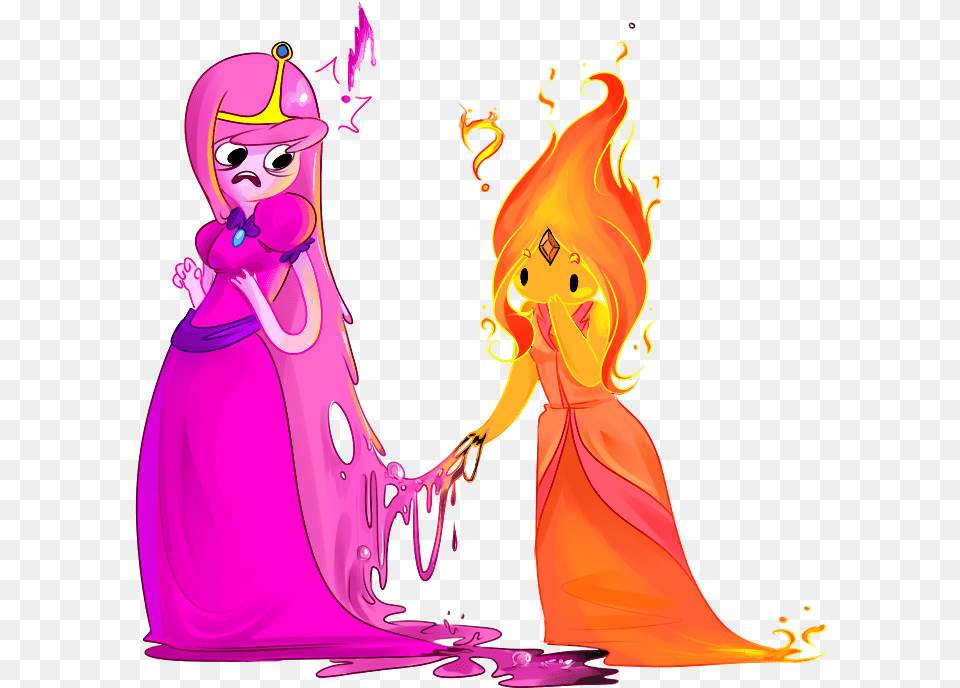 Princess Peach Clipart Transparent Adventure Time Bubblegum X Flame Princess, Adult, Purple, Person, Female Free Png Download