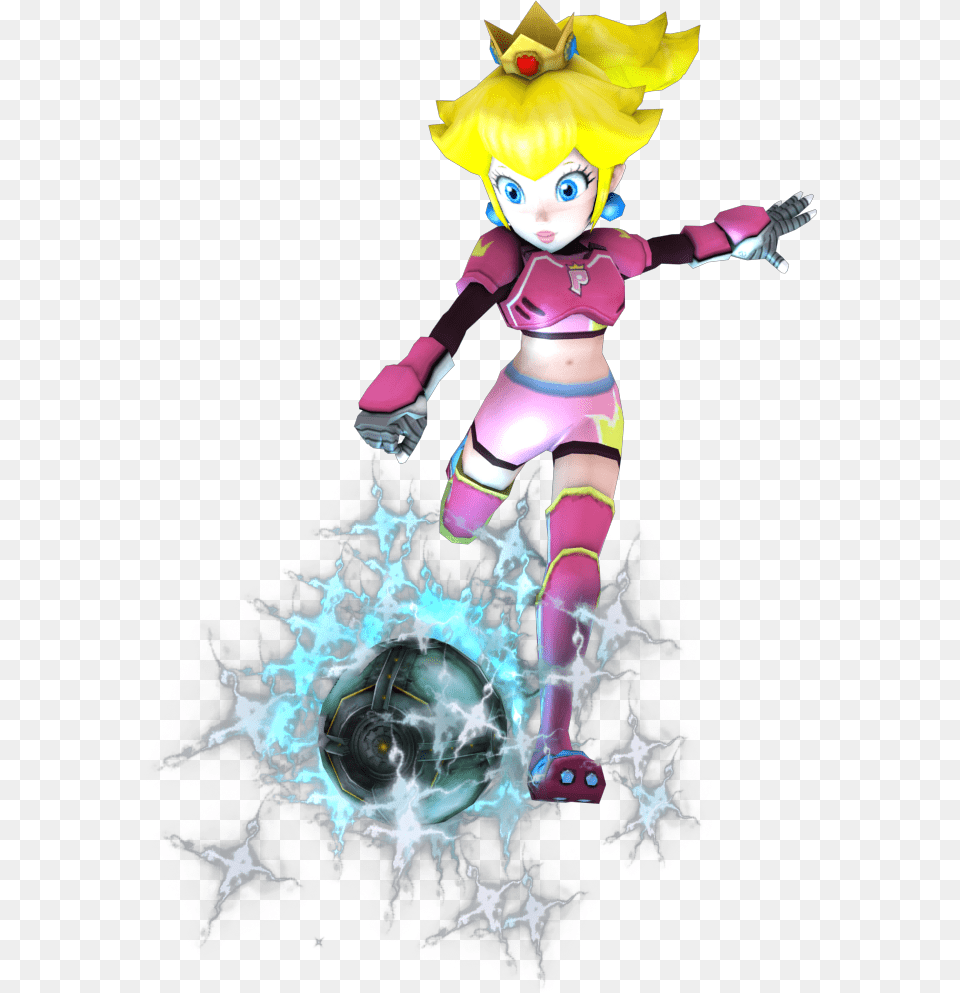 Princess Peach Mario Strikers Charged Charged Football, Publication, Book, Comics, Baby Free Png