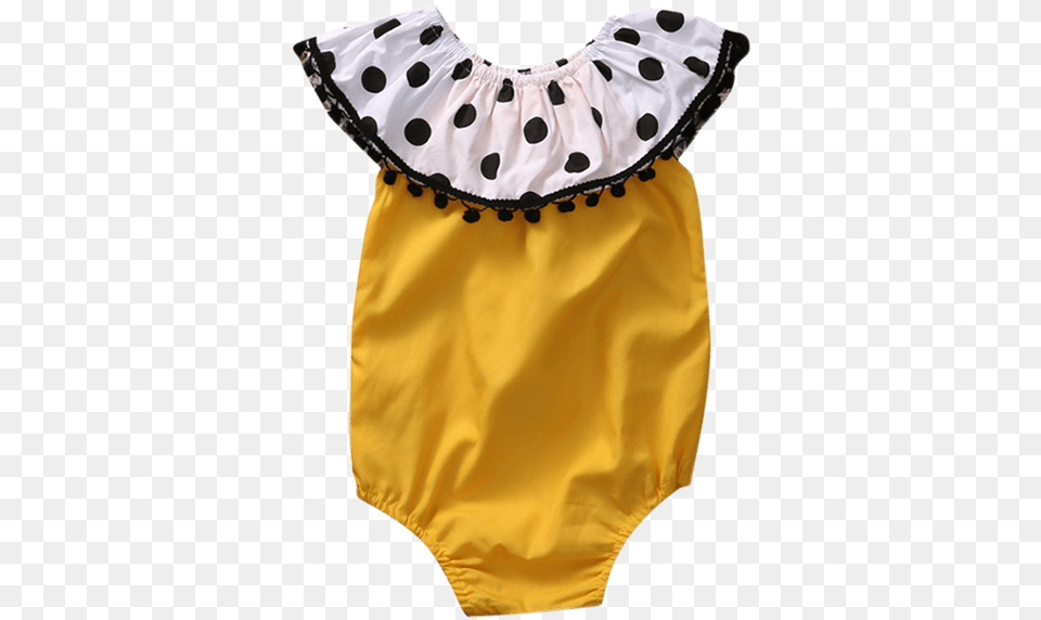 Princess Polka Dot Yellow Playsuit Briefs, Blouse, Clothing, Diaper, Pattern Png