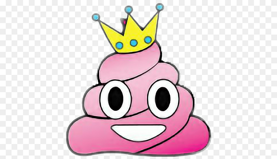 Princess Poo Princesspoo Pink Emojisticker Emoji Poop, Birthday Cake, Food, Dessert, Cream Png Image